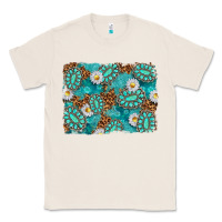 Natural Leopard and Turquoise Gemstone Background Classic Tee - texasbilliewilder