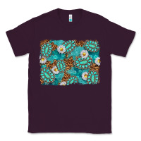 Plum Leopard and Turquoise Gemstone Background Classic Tee - texasbilliewilder