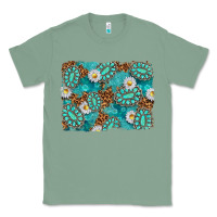 Sage Leopard and Turquoise Gemstone Background Classic Tee - texasbilliewilder