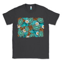Smoke Leopard and Turquoise Gemstone Background Classic Tee - texasbilliewilder