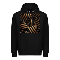 Black melanin american flag seamless pattern Premium Hoodie - BundleAndBundleShop