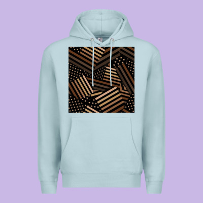 Melanin American Flag Seamless Pattern Premium Hoodie Designed By Bundleandbundleshop