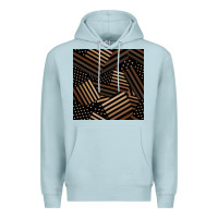 Blue Mist melanin american flag seamless pattern Premium Hoodie - BundleAndBundleShop