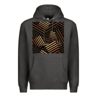 Charcoal Heather melanin american flag seamless pattern Premium Hoodie - BundleAndBundleShop