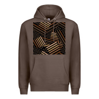 Coffee melanin american flag seamless pattern Premium Hoodie - BundleAndBundleShop