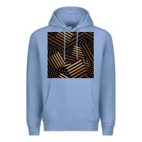 Colony Blue melanin american flag seamless pattern Premium Hoodie - BundleAndBundleShop