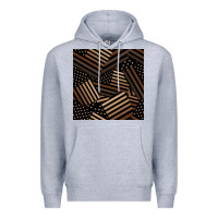 Heather Grey melanin american flag seamless pattern Premium Hoodie - BundleAndBundleShop