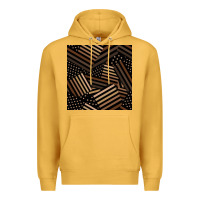 Mustard melanin american flag seamless pattern Premium Hoodie - BundleAndBundleShop