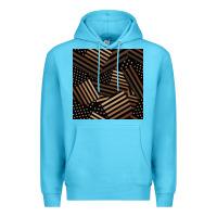 Ocean Blue melanin american flag seamless pattern Premium Hoodie - BundleAndBundleShop