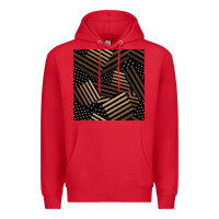 Red melanin american flag seamless pattern Premium Hoodie - BundleAndBundleShop