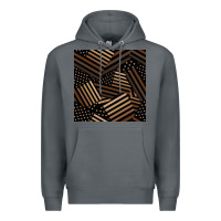 Rock melanin american flag seamless pattern Premium Hoodie - BundleAndBundleShop