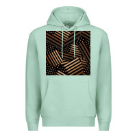 Seafoam melanin american flag seamless pattern Premium Hoodie - BundleAndBundleShop
