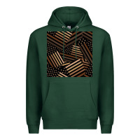 Sports Green melanin american flag seamless pattern Premium Hoodie - BundleAndBundleShop