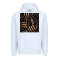 White melanin american flag seamless pattern Premium Hoodie - BundleAndBundleShop