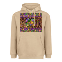 Mushroom mardi gras fleur de lis hearts leopard glitter Heavyweight Hoodie - Artiststas
