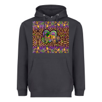 Smoke mardi gras fleur de lis hearts leopard glitter Heavyweight Hoodie - Artiststas