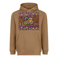 Toasted Coconut mardi gras fleur de lis hearts leopard glitter Heavyweight Hoodie - Artiststas