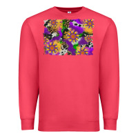Cardinal mardi gras sunflower cowhide leopard and glitter background Premium Sweatshirt - Artiststas