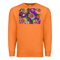 Carrot mardi gras sunflower cowhide leopard and glitter background Premium Sweatshirt - Artiststas