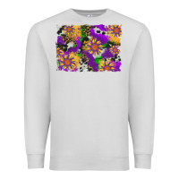 Dove Grey mardi gras sunflower cowhide leopard and glitter background Premium Sweatshirt - Artiststas