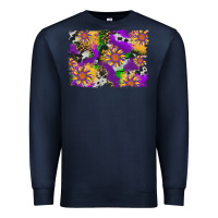 Navy mardi gras sunflower cowhide leopard and glitter background Premium Sweatshirt - Artiststas