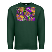 Sports Green mardi gras sunflower cowhide leopard and glitter background Premium Sweatshirt - Artiststas