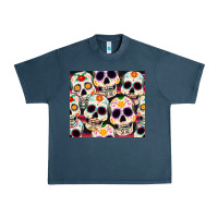 Midnight Navy cinco de mayo skull Urban Heavy Tee - CowGirlArtShop