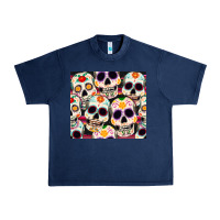 Navy cinco de mayo skull Urban Heavy Tee - CowGirlArtShop