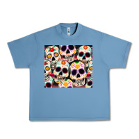 Pebble Blue cinco de mayo skull Urban Heavy Tee - CowGirlArtShop