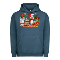 Pigment Midnight Navy santa fuel coffee cups Urban Hoodie - AdoDesignShop