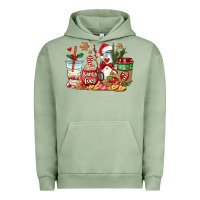 Pigment Oil Green santa fuel coffee cups Urban Hoodie - AdoDesignShop