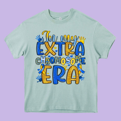 In My Extra Chromosome Era Heavy Core Tee Designed By Artiststas