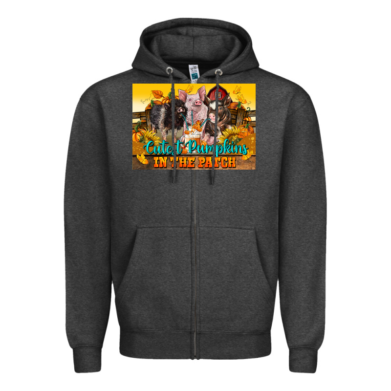 Cutest Pumpkin In The Patch Pig Zipper Hoodie by LillyAllenDesigns | Teevron