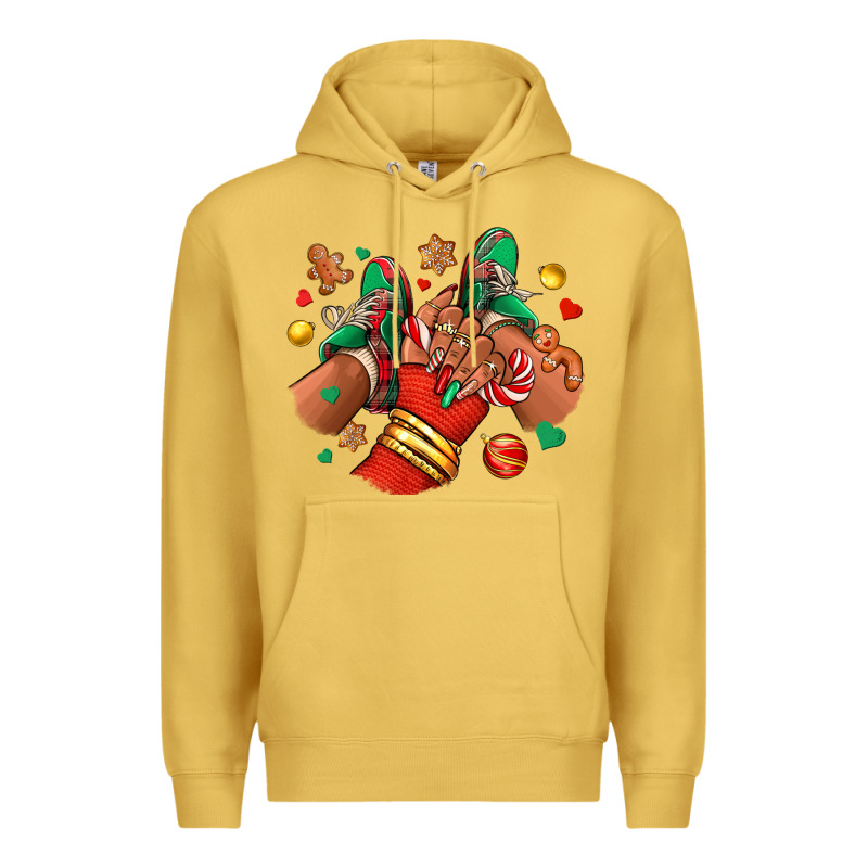 Christmas Black Girl Sneakers Premium Hoodie by RanaPortraitStore | Teevron