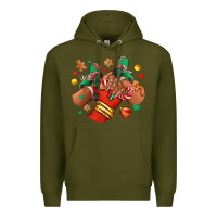 Army Green Christmas black girl sneakers Premium Hoodie - RanaPortraitStore