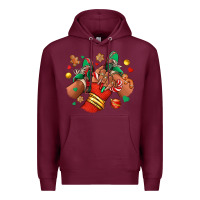 Burgundy Christmas black girl sneakers Premium Hoodie - RanaPortraitStore