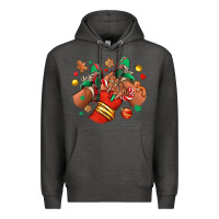 Charcoal Heather Christmas black girl sneakers Premium Hoodie - RanaPortraitStore