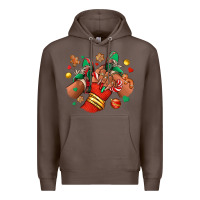 Coffee Christmas black girl sneakers Premium Hoodie - RanaPortraitStore