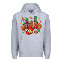 Heather Grey Christmas black girl sneakers Premium Hoodie - RanaPortraitStore