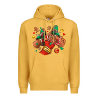 Mustard Christmas black girl sneakers Premium Hoodie - RanaPortraitStore