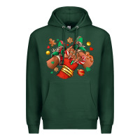 Sports Green Christmas black girl sneakers Premium Hoodie - RanaPortraitStore