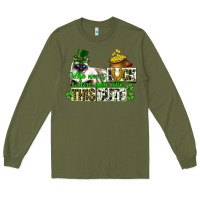 Army Green St. Patrick's cat who needs luck when you are this Long Sleeve Tee - CowGirlArtShop