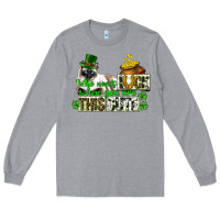 Heather Grey St. Patrick's cat who needs luck when you are this Long Sleeve Tee - CowGirlArtShop