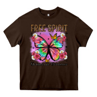 Chocolate Brown free spirit dream on dreamer Heavy Core Tee - Artiststas