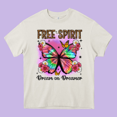 Free Spirit Dream On Dreamer Heavy Core Tee Designed By Artiststas