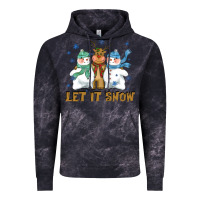 Cloud Black let it snow reindeer snowman Vintage Hoodie - CowGirlArtShop