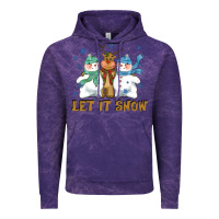 Cloud Purple let it snow reindeer snowman Vintage Hoodie - CowGirlArtShop