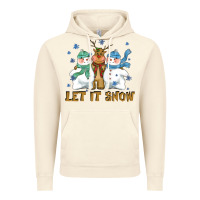 Vintage Artic let it snow reindeer snowman Vintage Hoodie - CowGirlArtShop