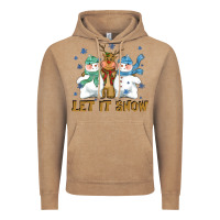 Vintage Coffee let it snow reindeer snowman Vintage Hoodie - CowGirlArtShop