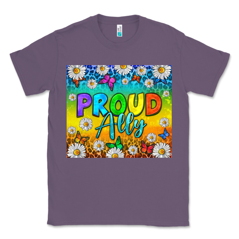Lgbtq+ Proud Ally With Daisy Classic Tee by NancyCooperArtShop | Teevron